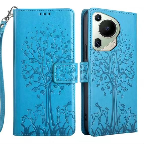 Wallet Leather Cover For Huawei Pura 70 Ultra , Magnetic Closure with Hand Strap