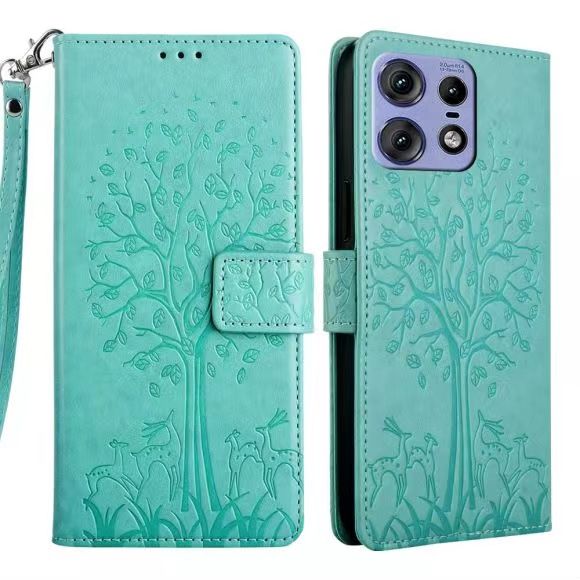 Wallet Leather Cover For Motorola Edge 50 Pro 5G, Magnetic Closure with Hand Strap