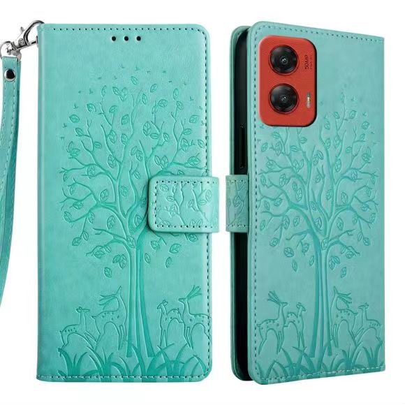 Wallet Leather Cover For Motorola Moto G Stylus 5G (2024), Magnetic Closure with Hand Strap