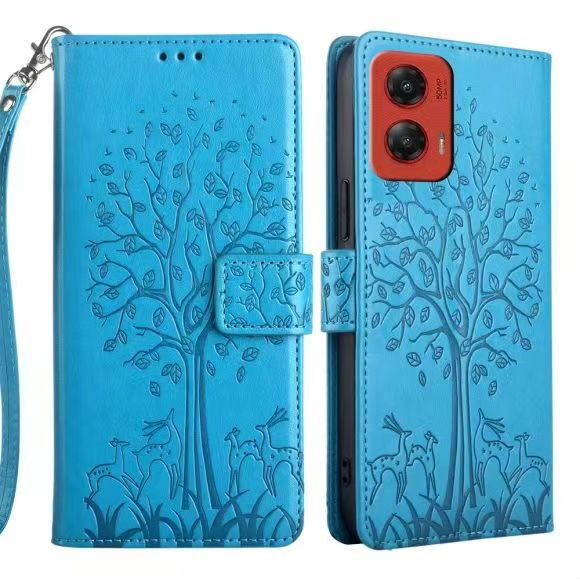 Wallet Leather Cover For Motorola Moto G Stylus 5G (2024), Magnetic Closure with Hand Strap