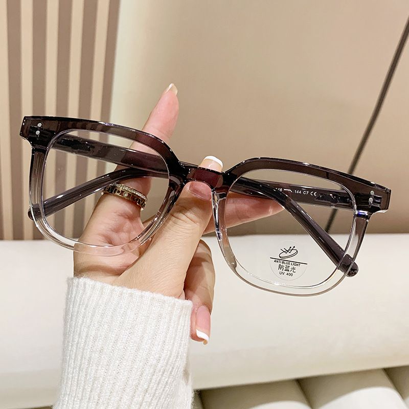 New TR90 Large Frame Eyeglasses Frame Fashion Flat Glasses Men and Women Anti-blue Light Glasses Myopia Glasses