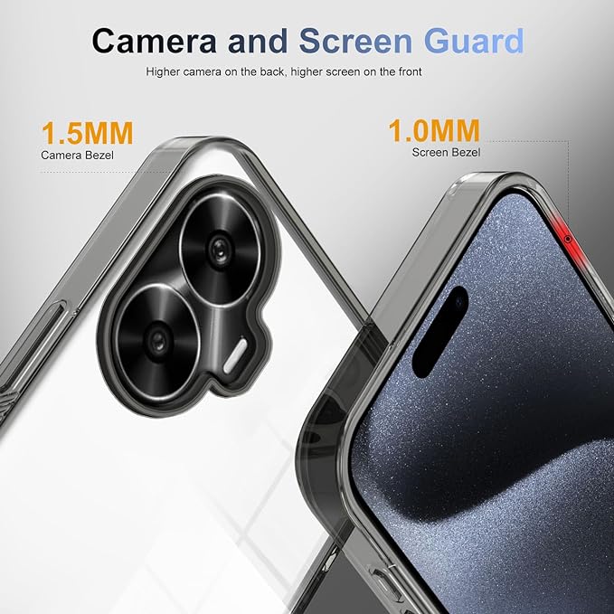 Phone Case For OPPO Realme C55, Hard Acrylic PC, Ultra Thin Protective Back Cover, Anti-Scratch Shock Absorbing Cover Compatible with Realme C55