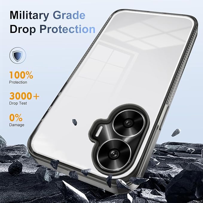 Phone Case For OPPO Realme C55, Hard Acrylic PC, Ultra Thin Protective Back Cover, Anti-Scratch Shock Absorbing Cover Compatible with Realme C55