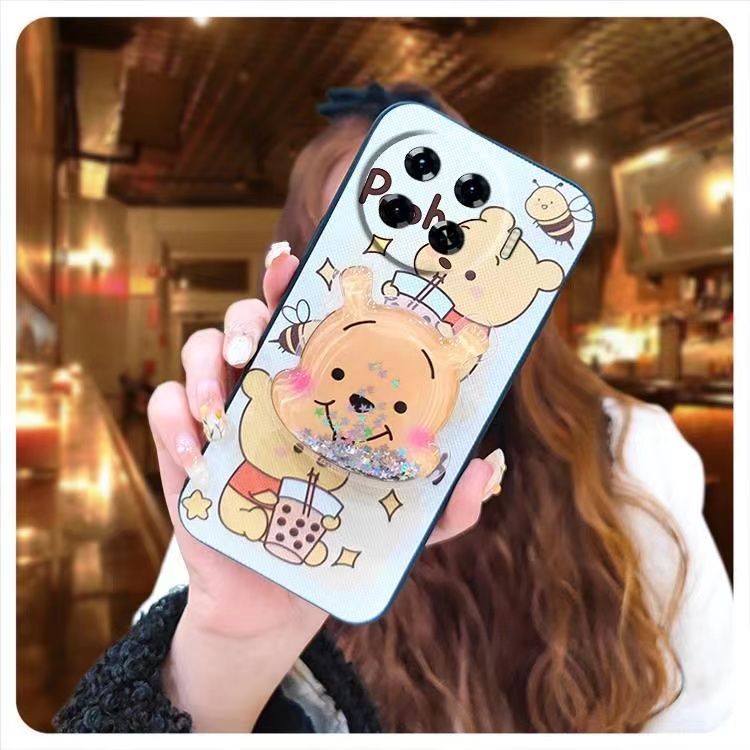 Phone Case for [ Tecno Spark 20 Pro+/Spark 20 Pro Plus ] Cute Fashion Silicona Shockproof Cover with Pop Socket Stand