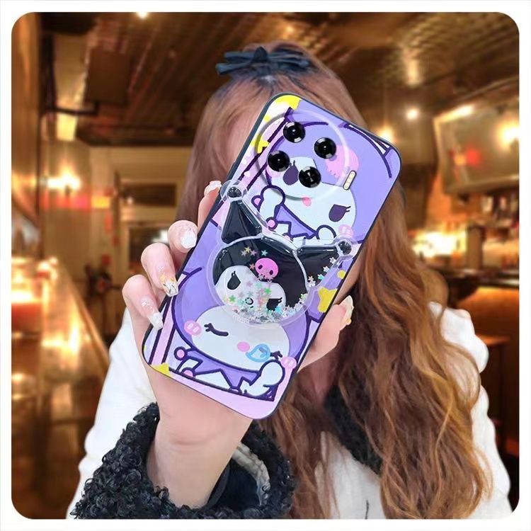 Phone Case for [ Tecno Spark 20 Pro+/Spark 20 Pro Plus ] Cute Fashion Silicona Shockproof Cover with Pop Socket Stand