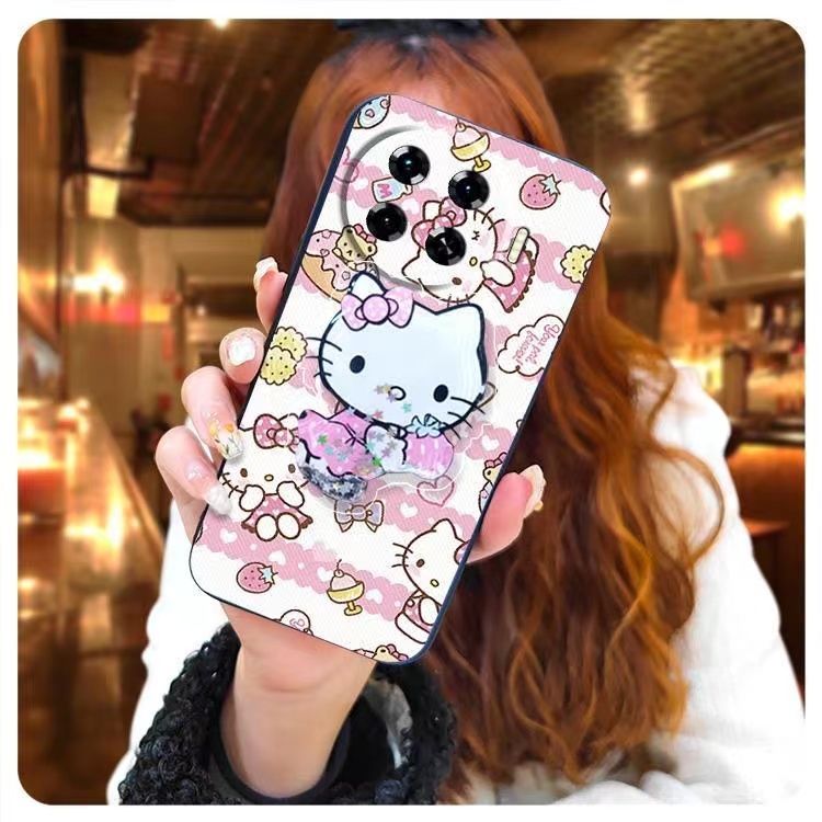 Phone Case for [ Tecno Spark 20 Pro+/Spark 20 Pro Plus ] Cute Fashion Silicona Shockproof Cover with Pop Socket Stand