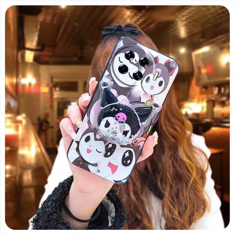 Phone Case for [ Tecno Spark 20 Pro+/Spark 20 Pro Plus ] Cute Fashion Silicona Shockproof Cover with Pop Socket Stand