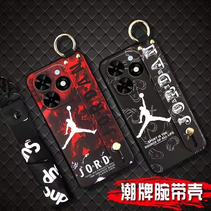 Phone Case for [ Tecno Spark 20C / Spark GO 2024/ Tecno Pop8 ] Cute Fashion Silicona Shockproof Cover with Pop Socket Stand