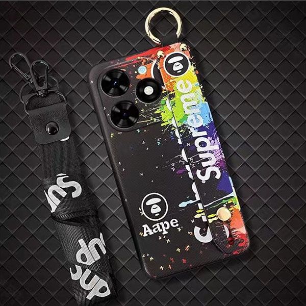 Phone Case for [ Tecno Spark 20C / Spark GO 2024/ Tecno Pop8 ] Cute Fashion Silicona Shockproof Cover with Pop Socket Stand