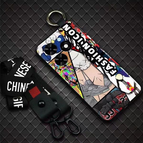 Phone Case for [ Tecno Spark 20C / Spark GO 2024/ Tecno Pop8 ] Cute Fashion Silicona Shockproof Cover with Pop Socket Stand