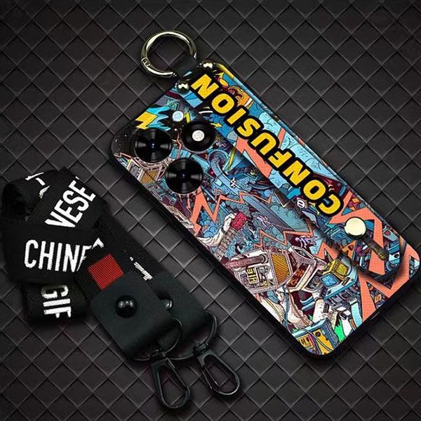 Phone Case for [ Tecno Spark 20C / Spark GO 2024/ Tecno Pop8 ] Cute Fashion Silicona Shockproof Cover with Pop Socket Stand