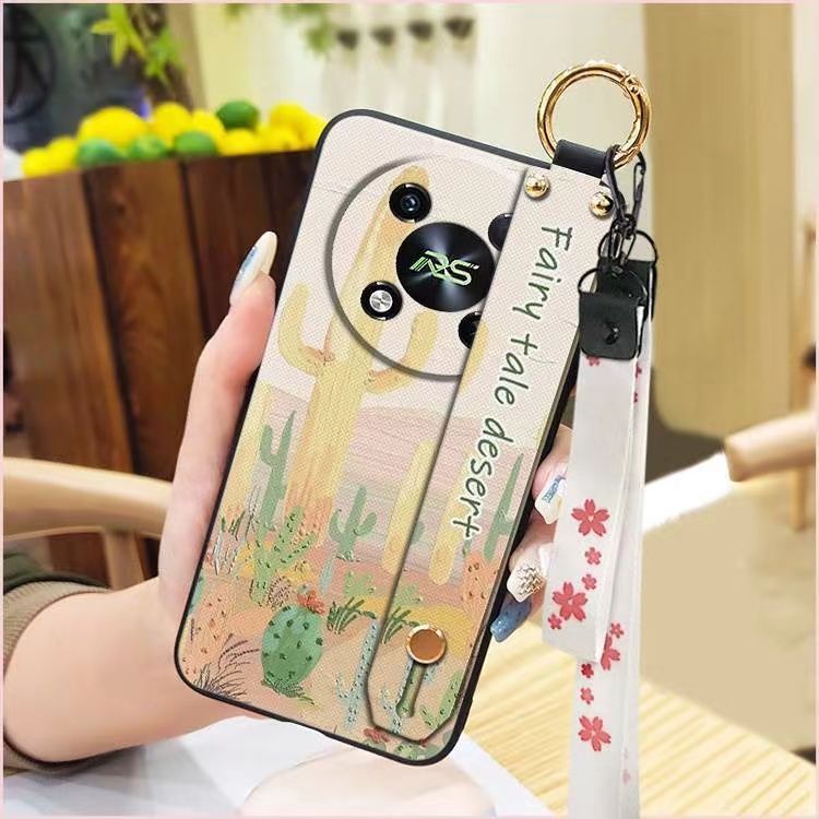 3D Cool Fashion Trendy Wristband Phone Case For itel RS4 -4G Hand Strap Soft Holder Cover & Lanyard