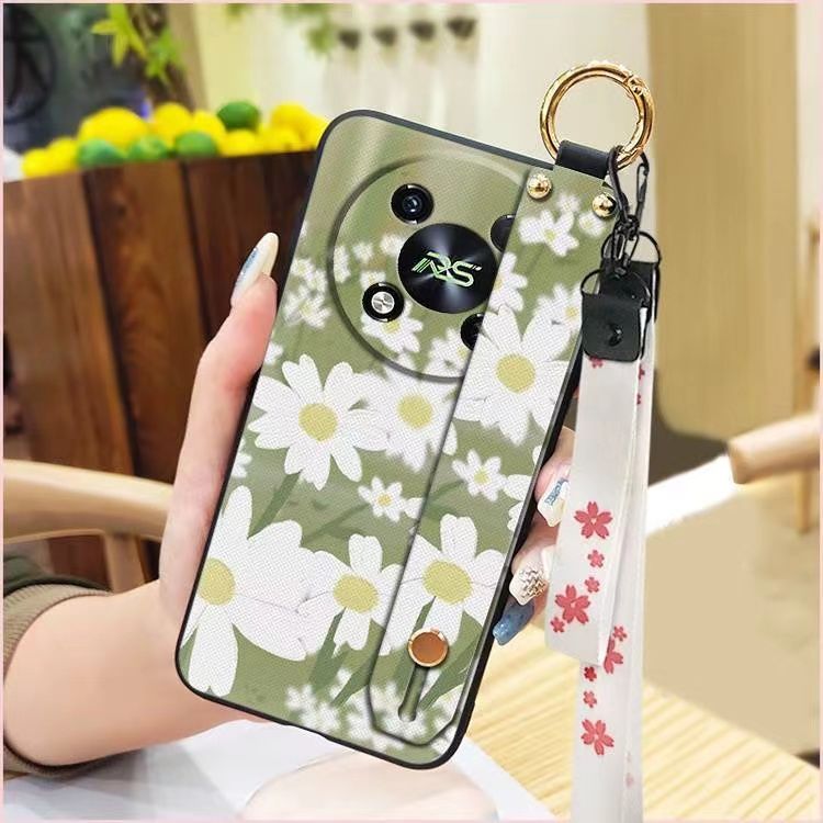 3D Cool Fashion Trendy Wristband Phone Case For itel RS4 -4G Hand Strap Soft Holder Cover & Lanyard