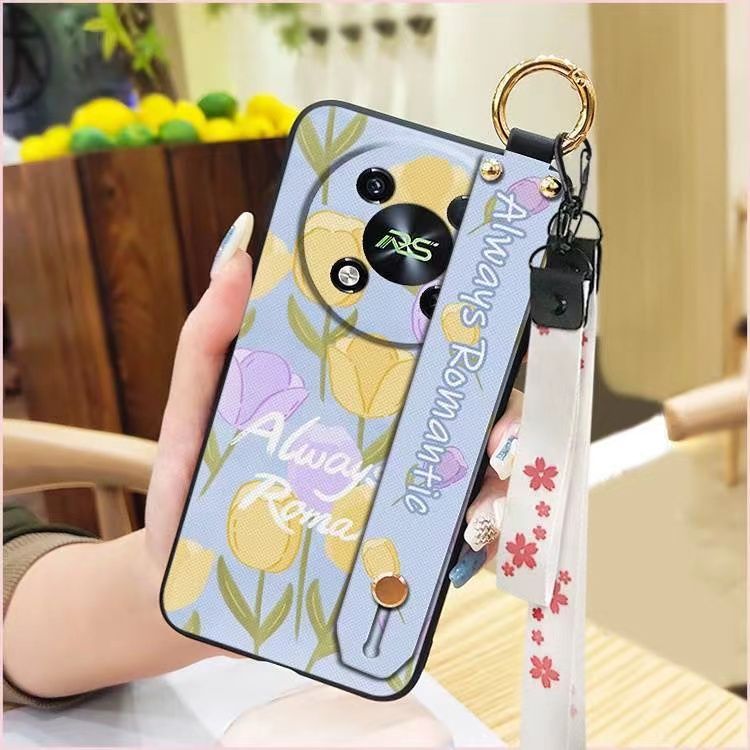 3D Cool Fashion Trendy Wristband Phone Case For itel RS4 -4G Hand Strap Soft Holder Cover & Lanyard
