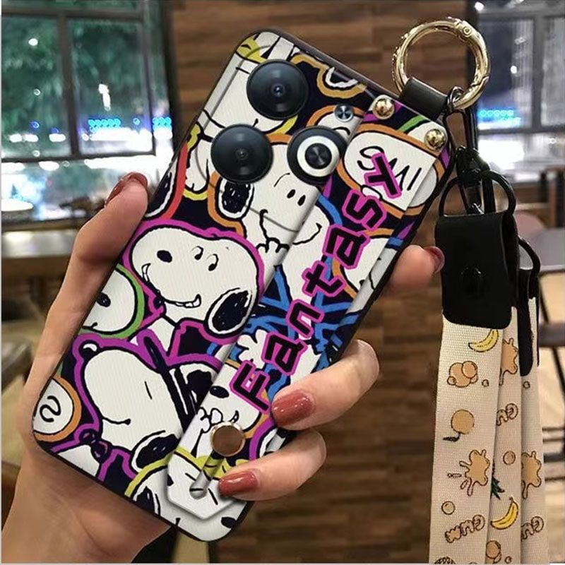 3D Cool Fashion Trendy Wristband Phone Case For itel P55 -4G Hand Strap Soft Holder Cover & Lanyard