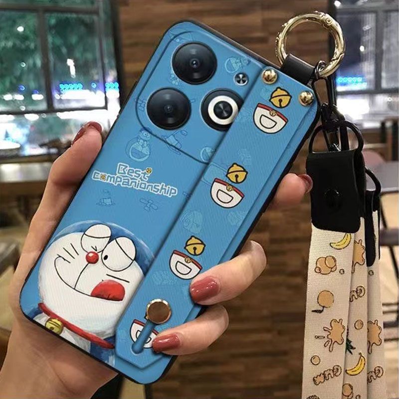 3D Cool Fashion Trendy Wristband Phone Case For itel P55 -4G Hand Strap Soft Holder Cover & Lanyard