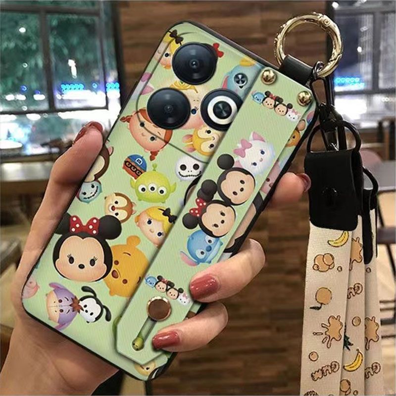 3D Cool Fashion Trendy Wristband Phone Case For itel P55 -4G Hand Strap Soft Holder Cover & Lanyard