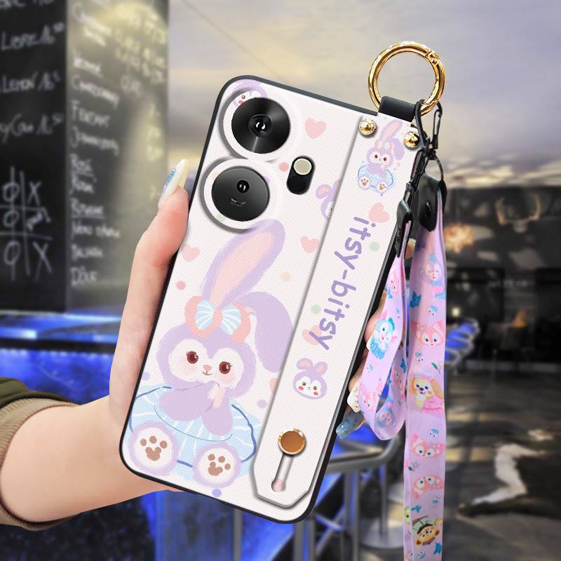 3D Cool Fashion Trendy Wristband Phone Case For itel P55+/P55 Plus Hand Strap Soft Holder Cover & Lanyard
