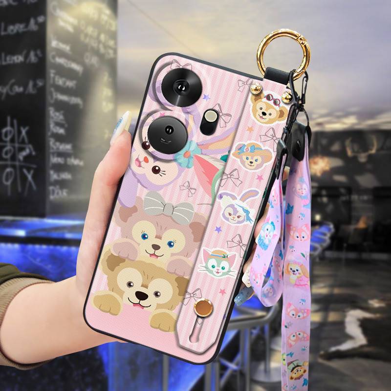 3D Cool Fashion Trendy Wristband Phone Case For itel P55+/P55 Plus Hand Strap Soft Holder Cover & Lanyard