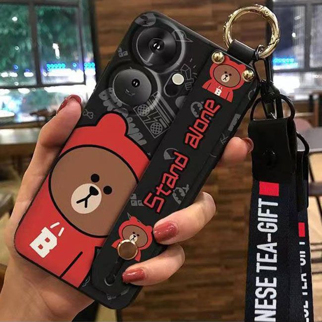 3D Cool Fashion Trendy Wristband Phone Case For itel P55+/P55 Plus Hand Strap Soft Holder Cover & Lanyard