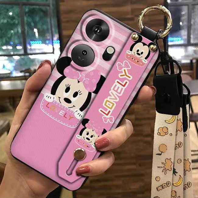 3D Cool Fashion Trendy Wristband Phone Case For itel P55+/P55 Plus Hand Strap Soft Holder Cover & Lanyard