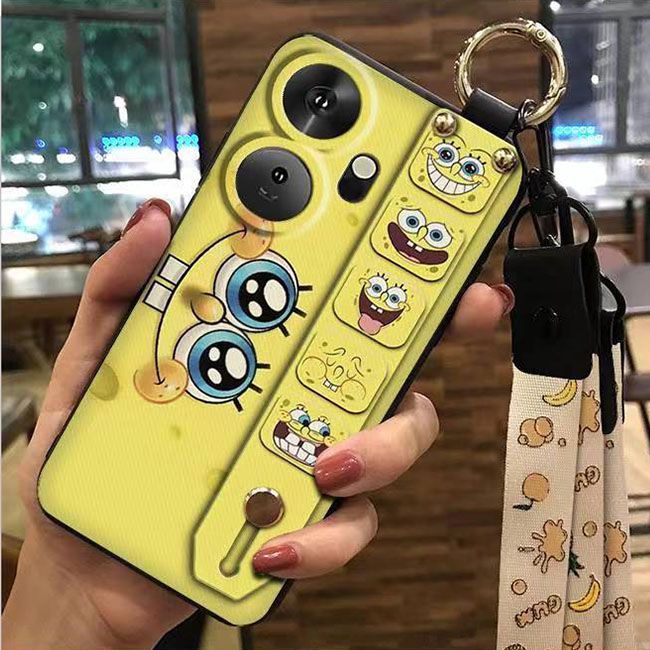 3D Cool Fashion Trendy Wristband Phone Case For itel P55+/P55 Plus Hand Strap Soft Holder Cover & Lanyard