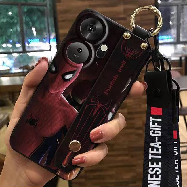 3D Cool Fashion Trendy Wristband Phone Case For itel P55+/P55 Plus Hand Strap Soft Holder Cover & Lanyard