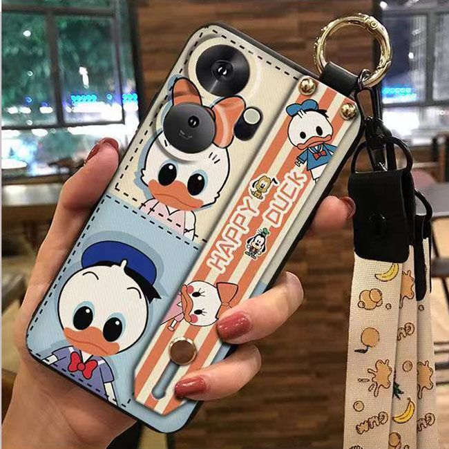 3D Cool Fashion Trendy Wristband Phone Case For itel P55+/P55 Plus Hand Strap Soft Holder Cover & Lanyard