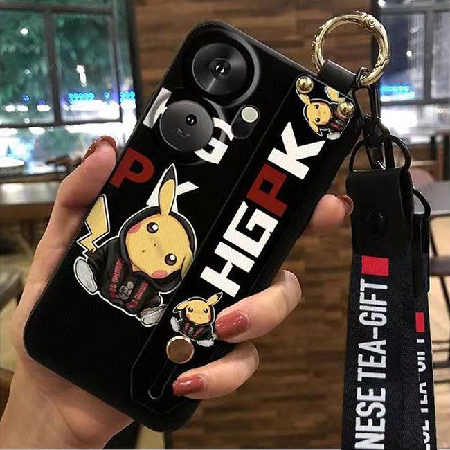 3D Cool Fashion Trendy Wristband Phone Case For itel P55+/P55 Plus Hand Strap Soft Holder Cover & Lanyard