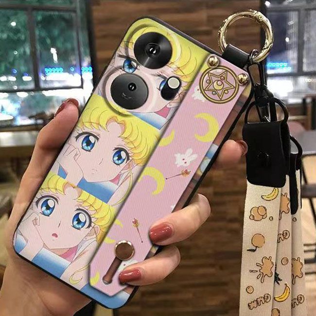 3D Cool Fashion Trendy Wristband Phone Case For itel P55+/P55 Plus Hand Strap Soft Holder Cover & Lanyard