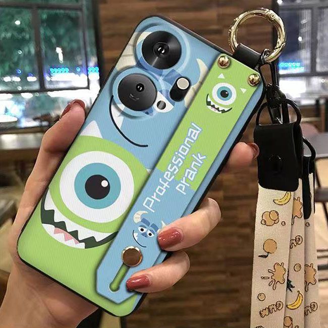 3D Cool Fashion Trendy Wristband Phone Case For itel P55+/P55 Plus Hand Strap Soft Holder Cover & Lanyard