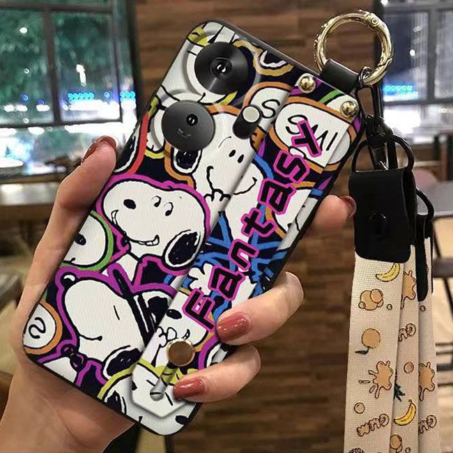 3D Cool Fashion Trendy Wristband Phone Case For itel P55+/P55 Plus Hand Strap Soft Holder Cover & Lanyard