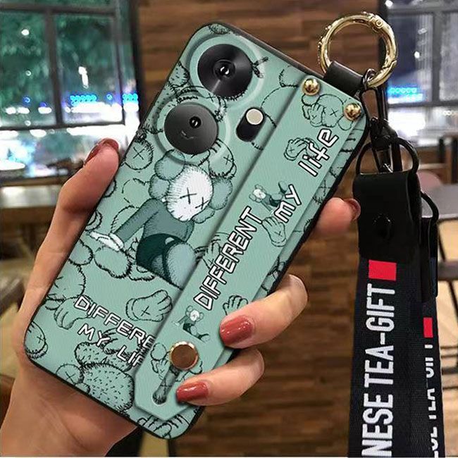 3D Cool Fashion Trendy Wristband Phone Case For itel P55+/P55 Plus Hand Strap Soft Holder Cover & Lanyard
