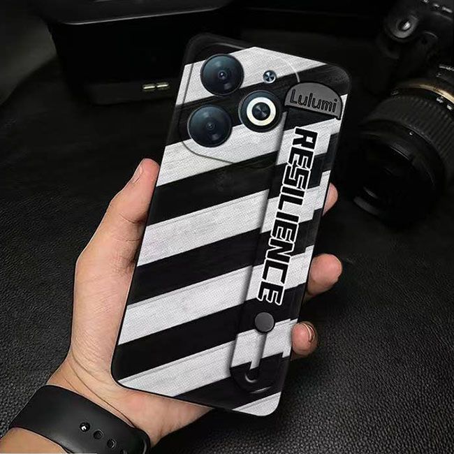 3D Cool Fashion Trendy Wristband Phone Case For itel P55 -4G Hand Strap Soft Holder Cover