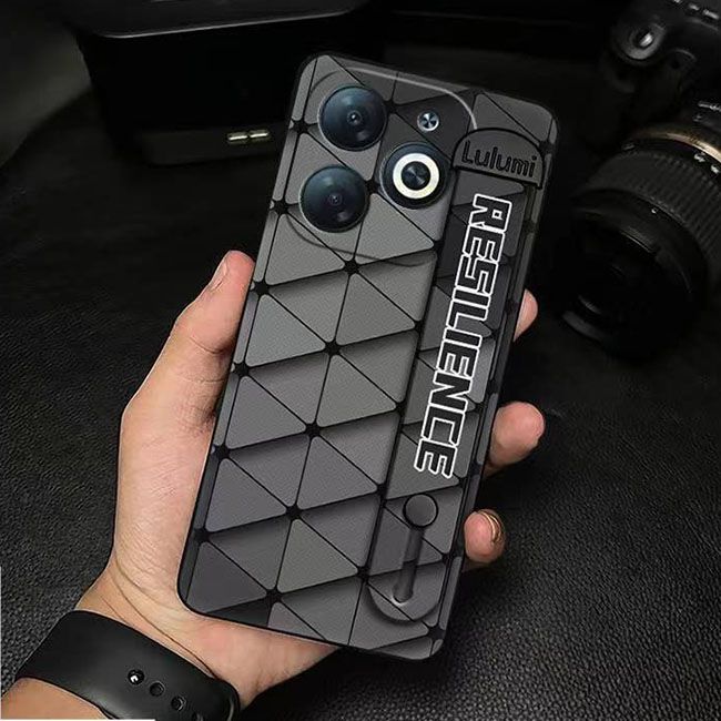 3D Cool Fashion Trendy Wristband Phone Case For itel P55 -4G Hand Strap Soft Holder Cover