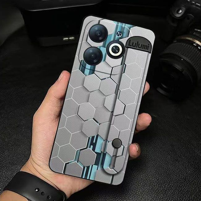3D Cool Fashion Trendy Wristband Phone Case For itel P55 -4G Hand Strap Soft Holder Cover