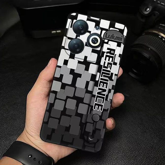 3D Cool Fashion Trendy Wristband Phone Case For itel P55 -4G Hand Strap Soft Holder Cover