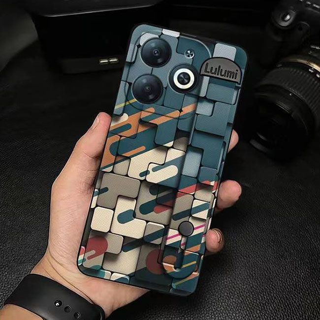 3D Cool Fashion Trendy Wristband Phone Case For itel P55 -4G Hand Strap Soft Holder Cover