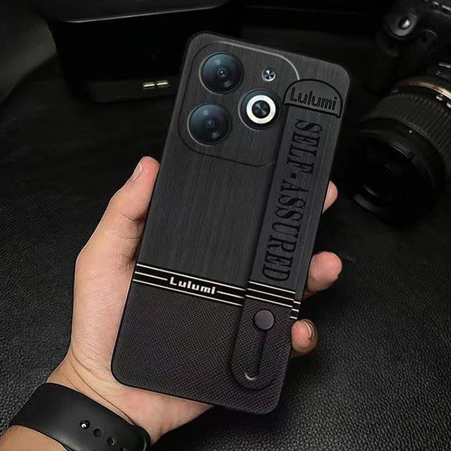 3D Cool Fashion Trendy Wristband Phone Case For itel P55 -4G Hand Strap Soft Holder Cover