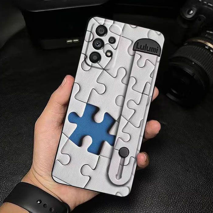 3D Cool Fashion Trendy Wristband Phone Case For Samsung Galaxy A73 A53 A33 A23 A13 A72 A52 A32 Hand Strap Soft Holder Cover