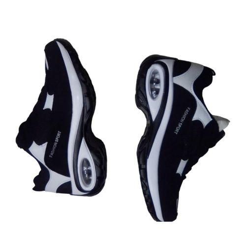 Fashion Quality Sport Classy Ladies Sneakers-Black White