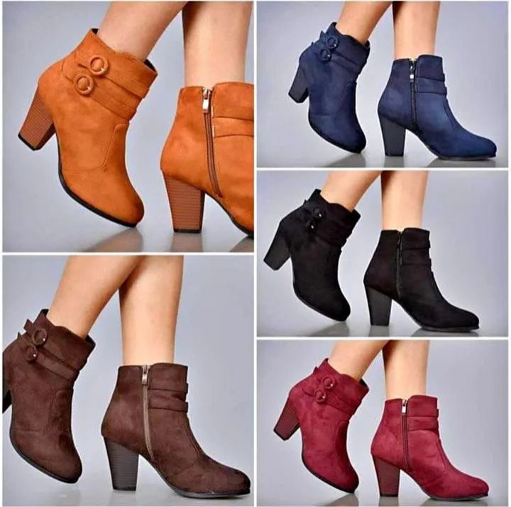 Fashion Women's Suede Boots Party Ladies Boots Punk Women Heels New Ladies Heels Office