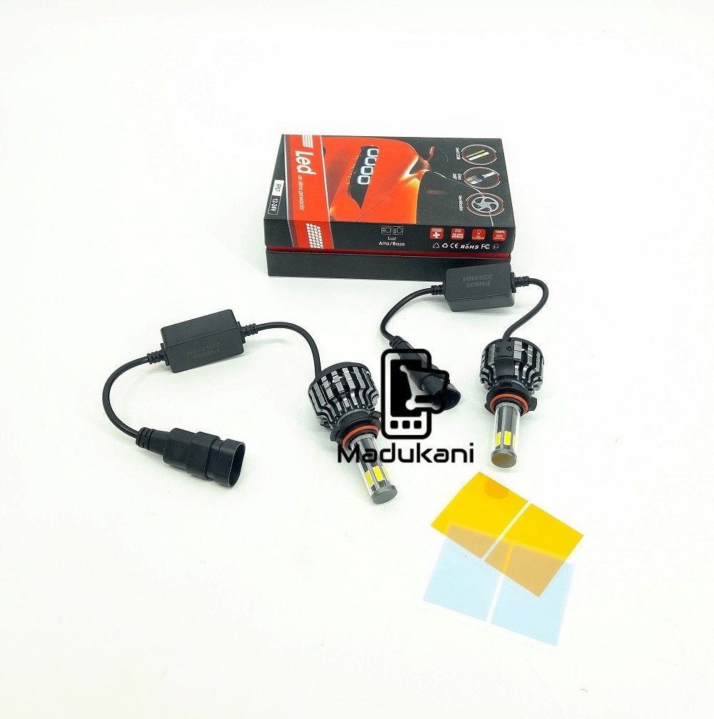 WV 9005 480W 6 Sided LED Headlight Fog Light Bulb Pair