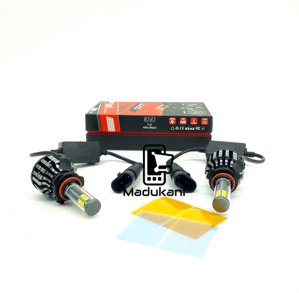 WV 9005 480W 6 Sided LED Headlight Fog Light Bulb Pair