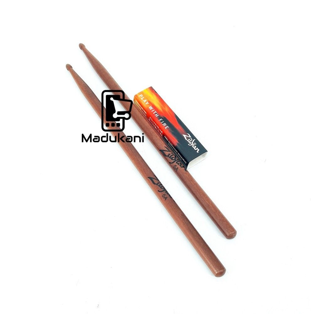 Zildjian 5A Select Hickory USA Drumsticks, Rosewood Color