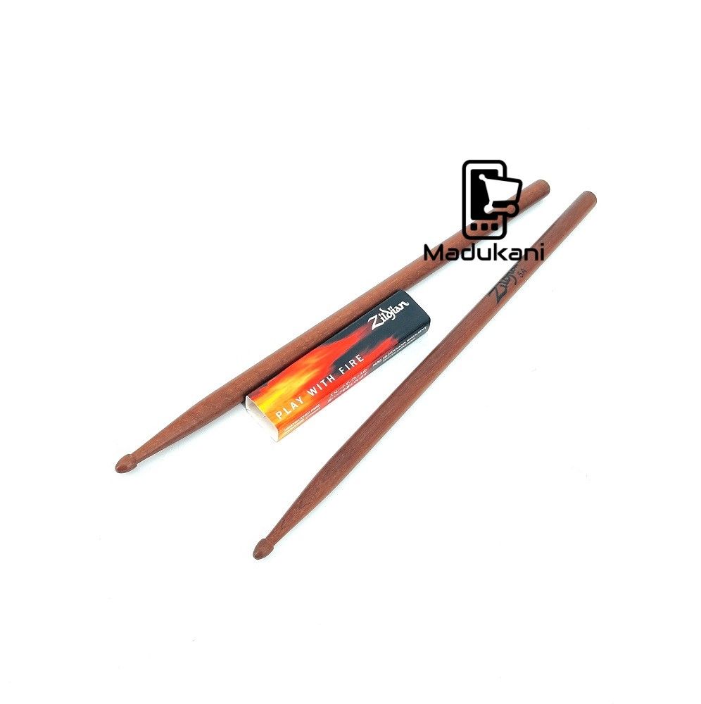 Zildjian 5A Select Hickory USA Drumsticks, Rosewood Color