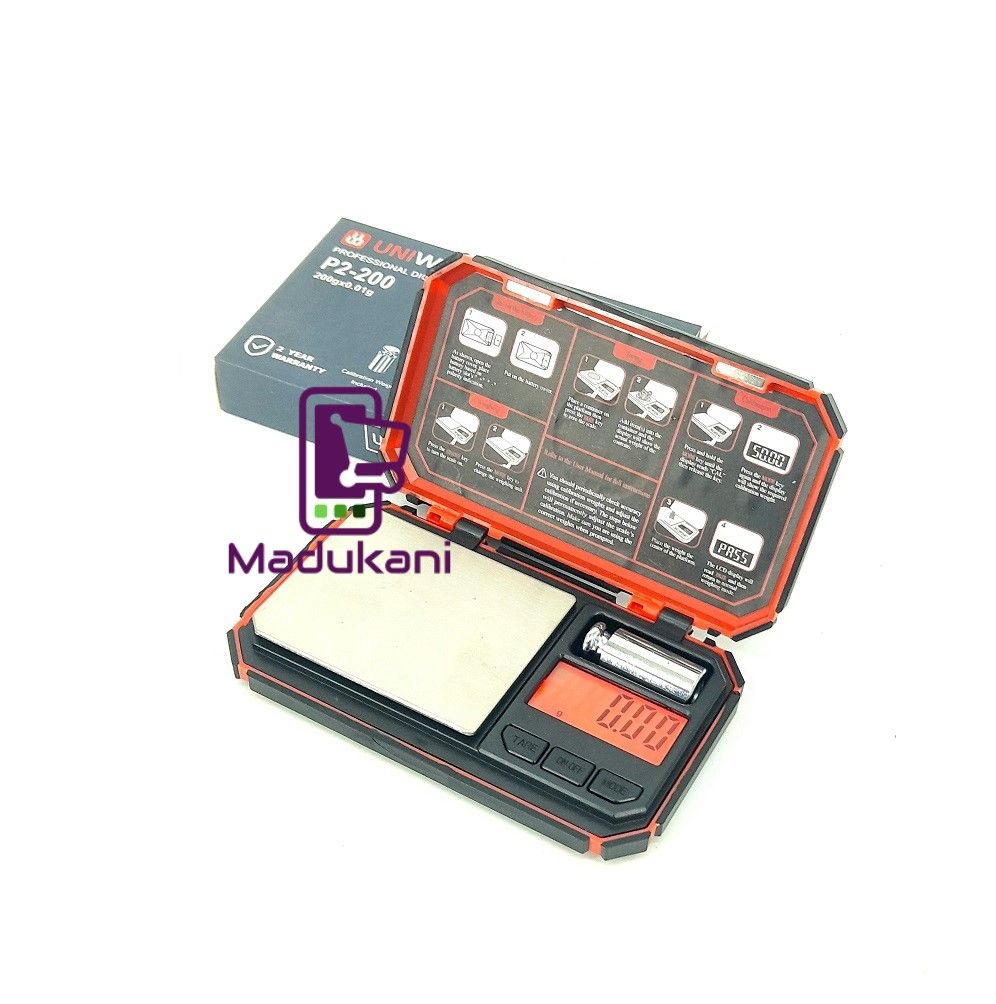200g x 0.01g Professional High Accuracy Pocket Digital Scale with 50g Weight