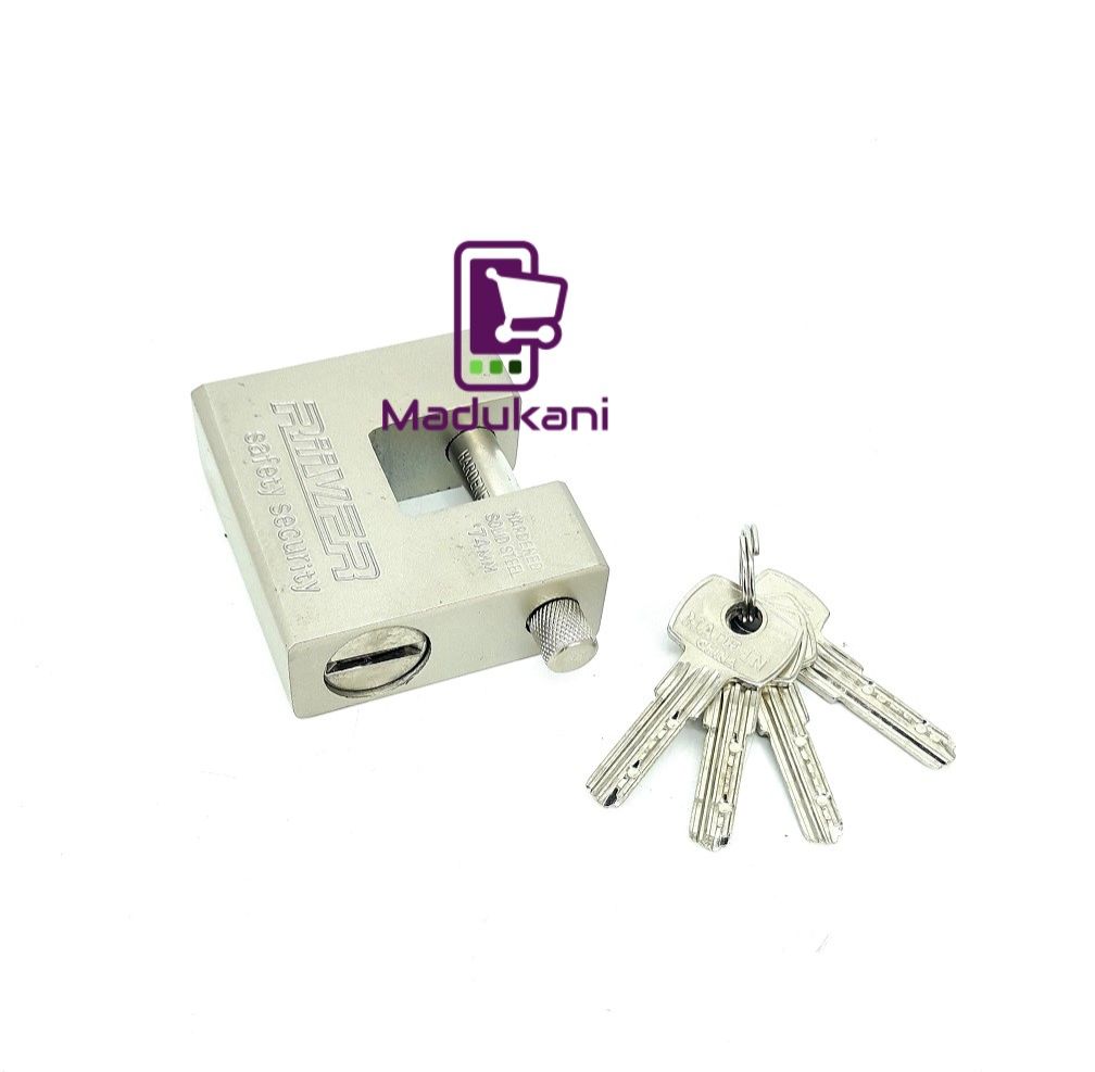RIIVER 74mm Anti-Theft Monoblock Padlock with 4 Keys