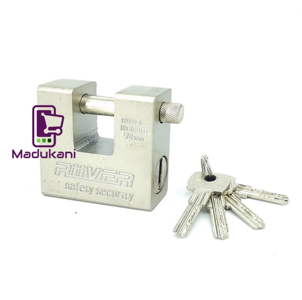 RIIVER 74mm Anti-Theft Monoblock Padlock with 4 Keys