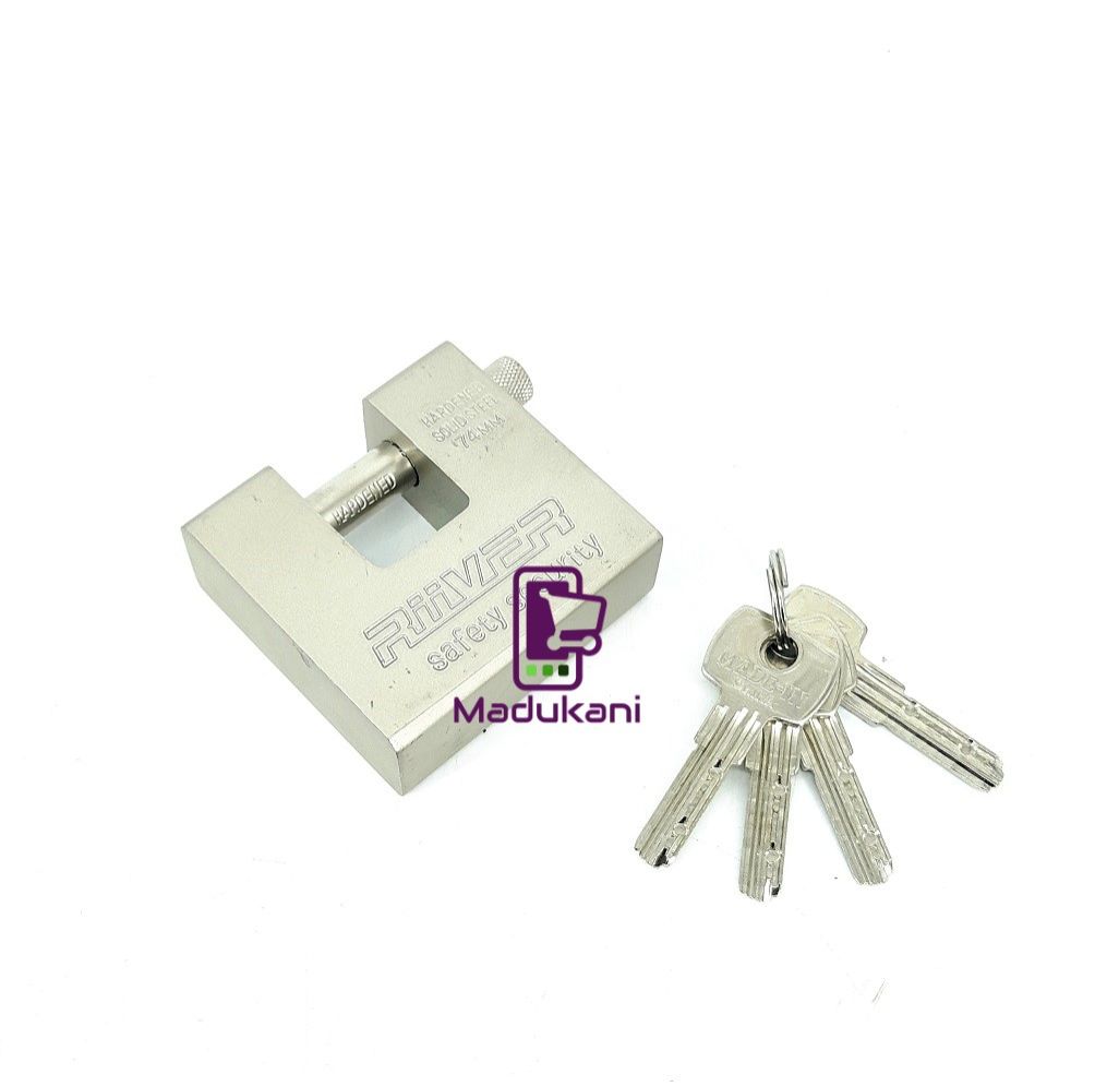 RIIVER 74mm Anti-Theft Monoblock Padlock with 4 Keys